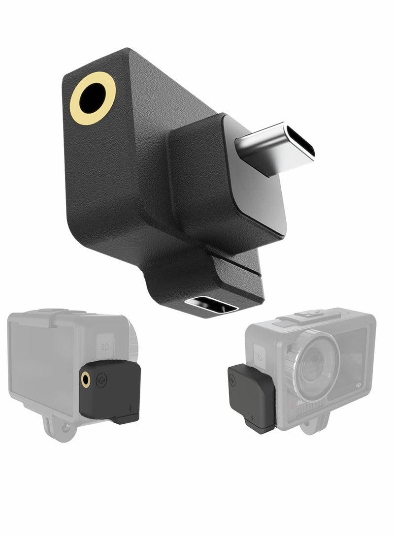 Dual 3.5mm/USB-C Mic Adapter, Accessories for OSMO Action Camera