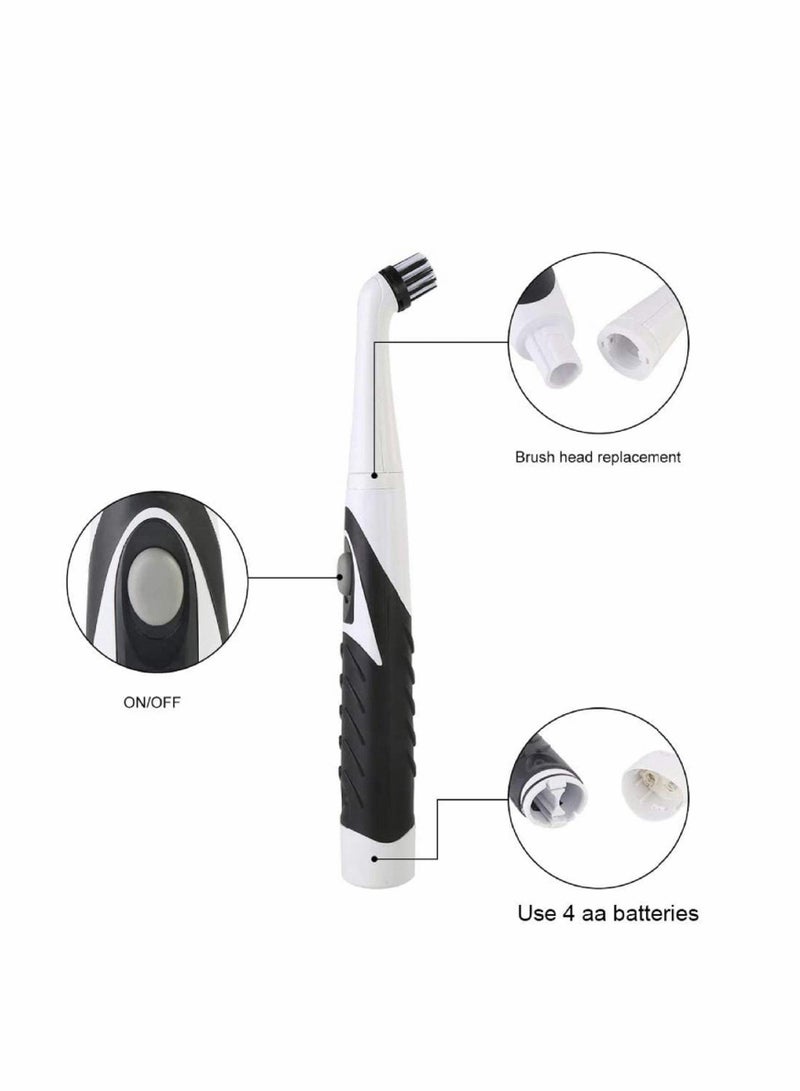 Electric Sonic Cleaning Brush Sonic Sink Scrubber with 4 Brush Head Cleaning Brush Oscillating Cleaning Tool Power Brush Handheld Cordless Electric Scrubber