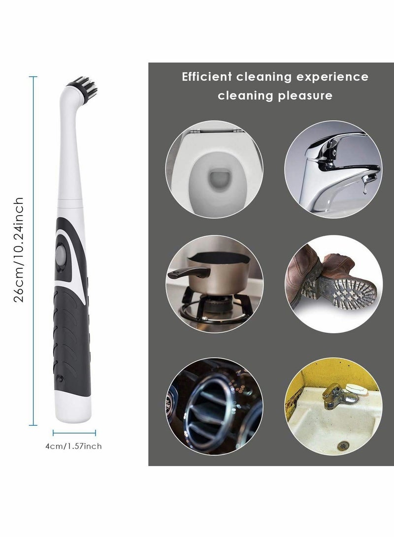 Electric Sonic Cleaning Brush Sonic Sink Scrubber with 4 Brush Head Cleaning Brush Oscillating Cleaning Tool Power Brush Handheld Cordless Electric Scrubber
