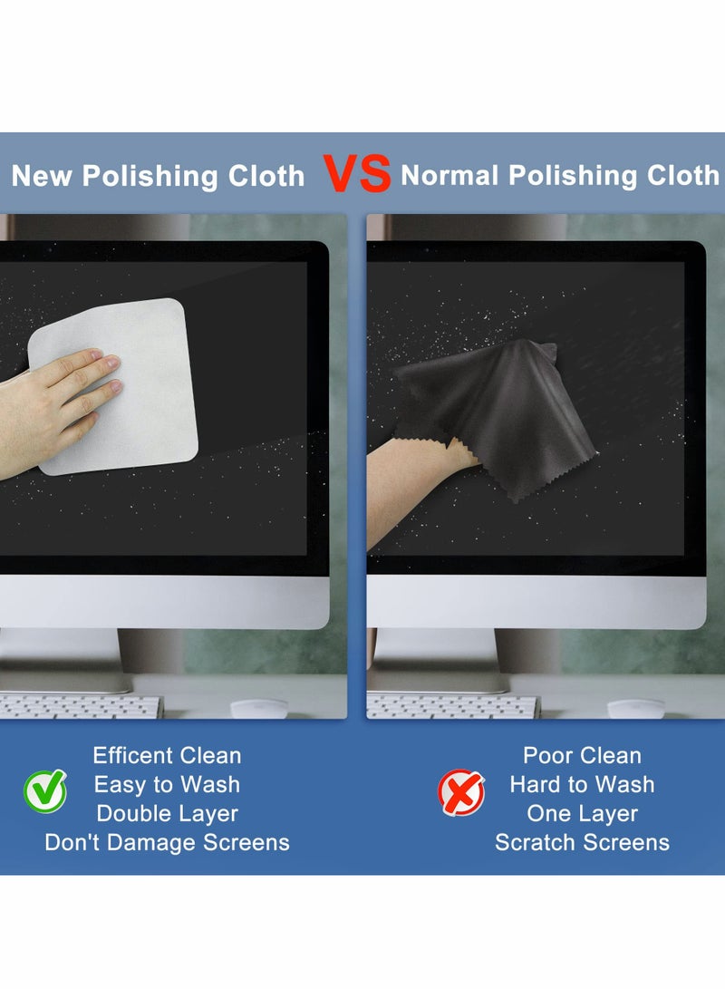 Polishing Cloth for Apple 2022, Soft Nonabrasive Material Polish Cleaning Cloth for Electronic Screens Compatible with iPhone,iWatch,iPad,MacBook (2-Pack)