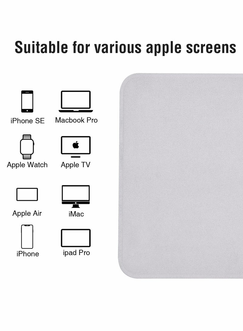 Polishing Cloth for Apple 2022, Soft Nonabrasive Material Polish Cleaning Cloth for Electronic Screens Compatible with iPhone,iWatch,iPad,MacBook (2-Pack)