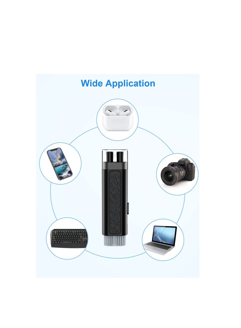 8 in 1 Cleaner Kit for Airpod, Earphone Cleaner Kit, Cleaning Pen with Brush, Multifunctional Cleaning Kit for Keyboard, Airpods, Computer, Laptop (Black)