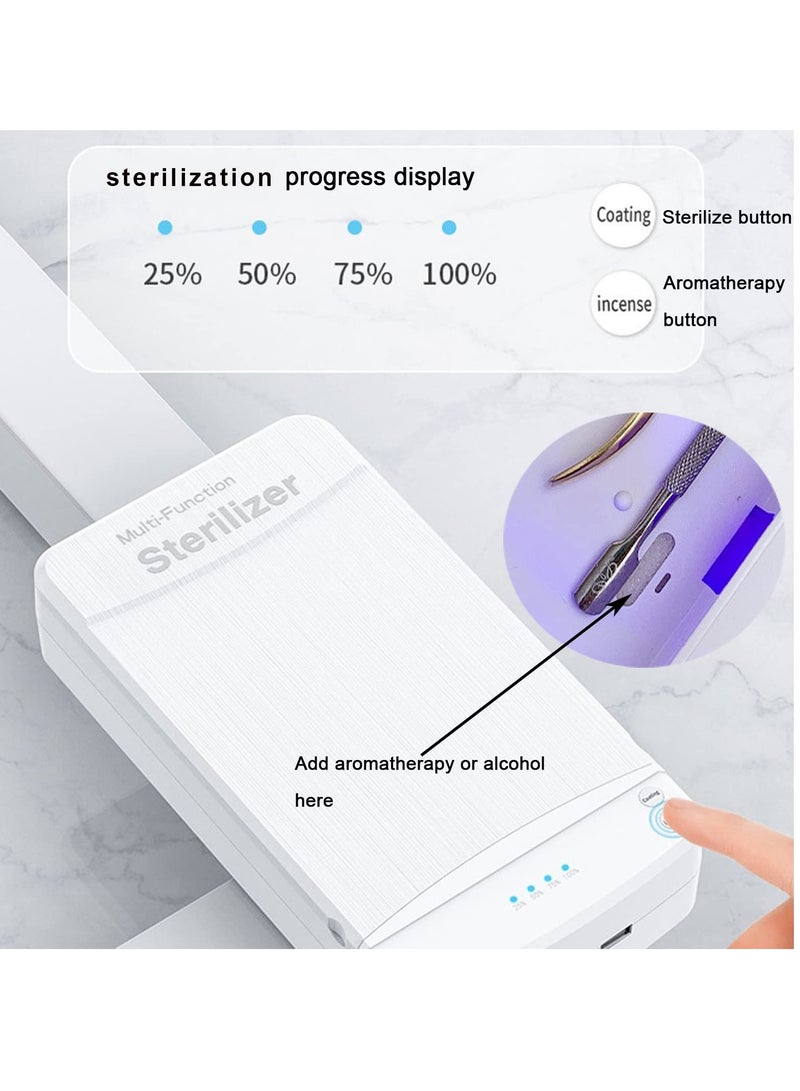 Sterilization Box, Plastic Clean Multipurpose UV Ultraviolet Sterilizer for Manicure Salon,tweezers, Scissors, Jewelry, Phone, Watch, Keys