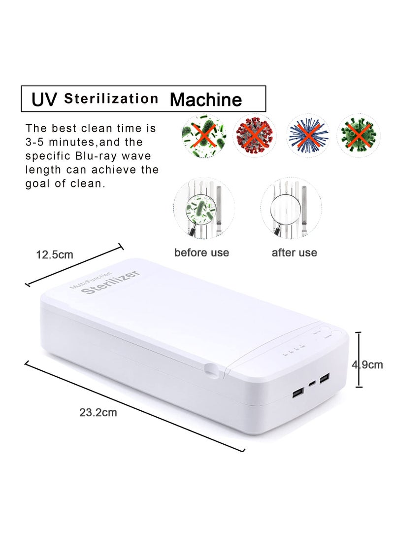 Sterilization Box, Plastic Clean Multipurpose UV Ultraviolet Sterilizer for Manicure Salon,tweezers, Scissors, Jewelry, Phone, Watch, Keys