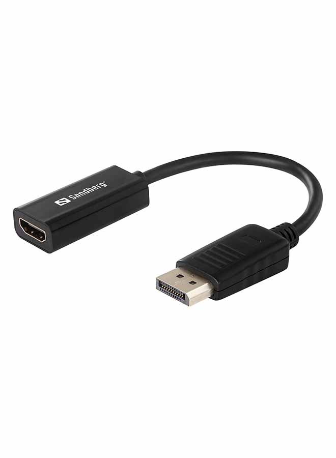 Display Port To HDMI Adapter Black