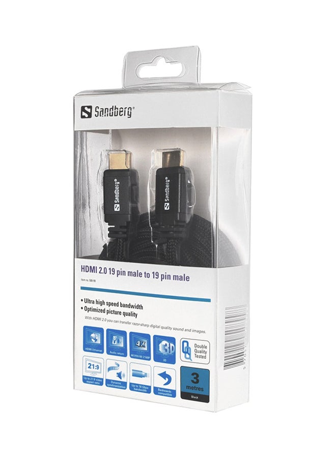 HDMI 2.0 19M To 19M Black