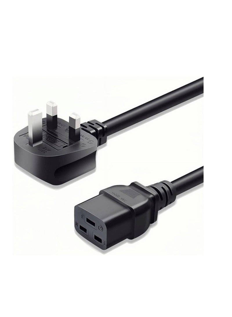 C19 Power Cable UK Mains Plug to IEC 320 C19 Extension Cord Leads 1.5M