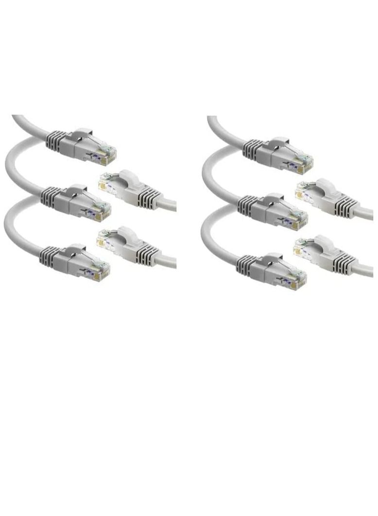 CAT6A UTP patch cable Pack of 10 (1M) GREY