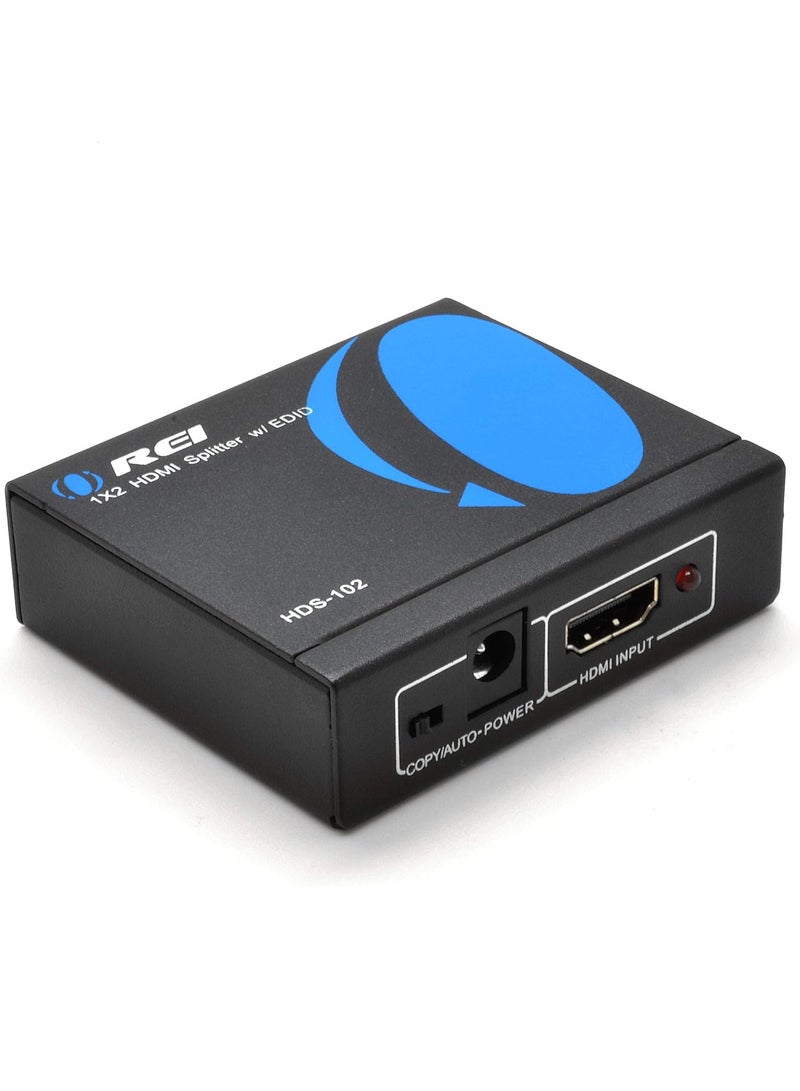 4K 1 in 2 Out HDMI Splitter Ultra HD 4K @ 30 Hz 1x2 V. 1.4 HDCP Power HDMI Supports 3D Full HD 1080P for Xbox PS4 PS3 Fire Stick Blu Ray Apple TV HDTV Adapter Included