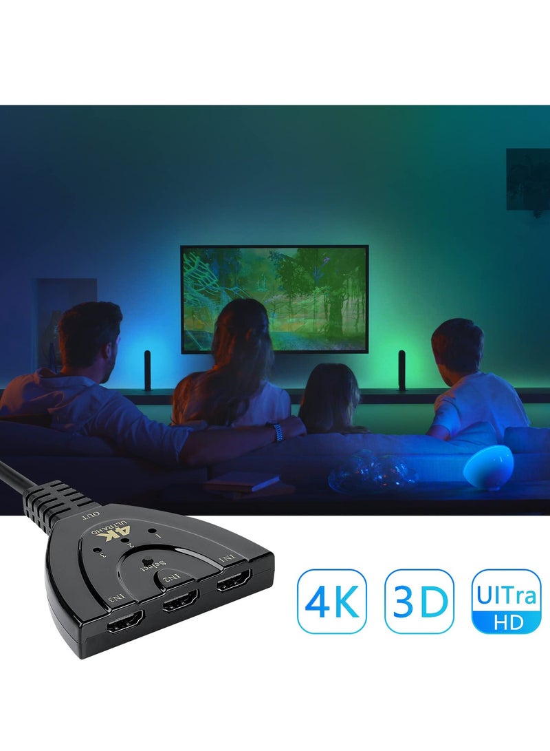 ReignSword HDMI Splitter Home Entertainment with Our 3 in 1 HDMI Selector Switch Box Enjoy 4K Resolution and Hassle-Free Switching