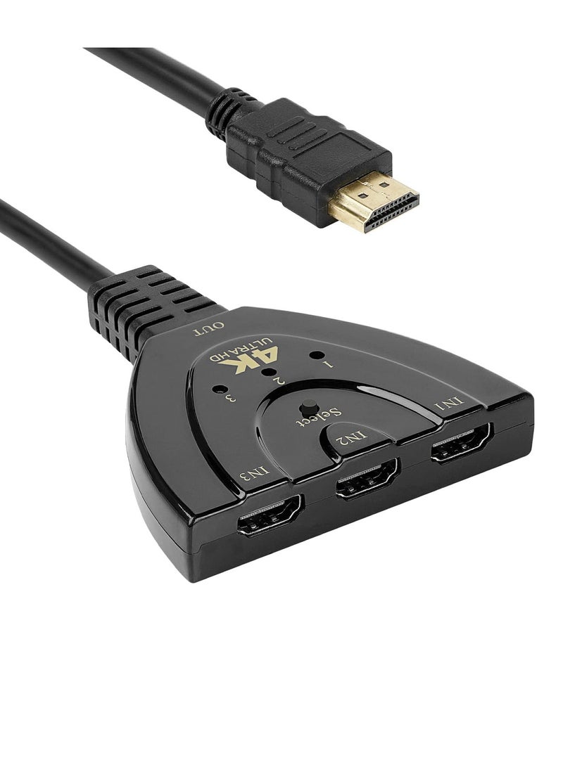 ReignSword HDMI Splitter Home Entertainment with Our 3 in 1 HDMI Selector Switch Box Enjoy 4K Resolution and Hassle-Free Switching