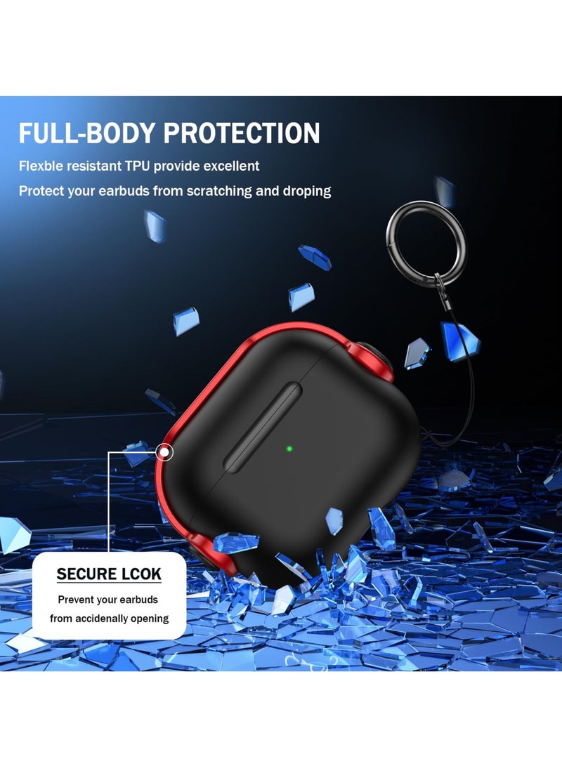 Case for Airpods 3, Protective Case with Secure Lock for Apple AirPods 3rd Generation 2021, Music Headset Earphone Cover