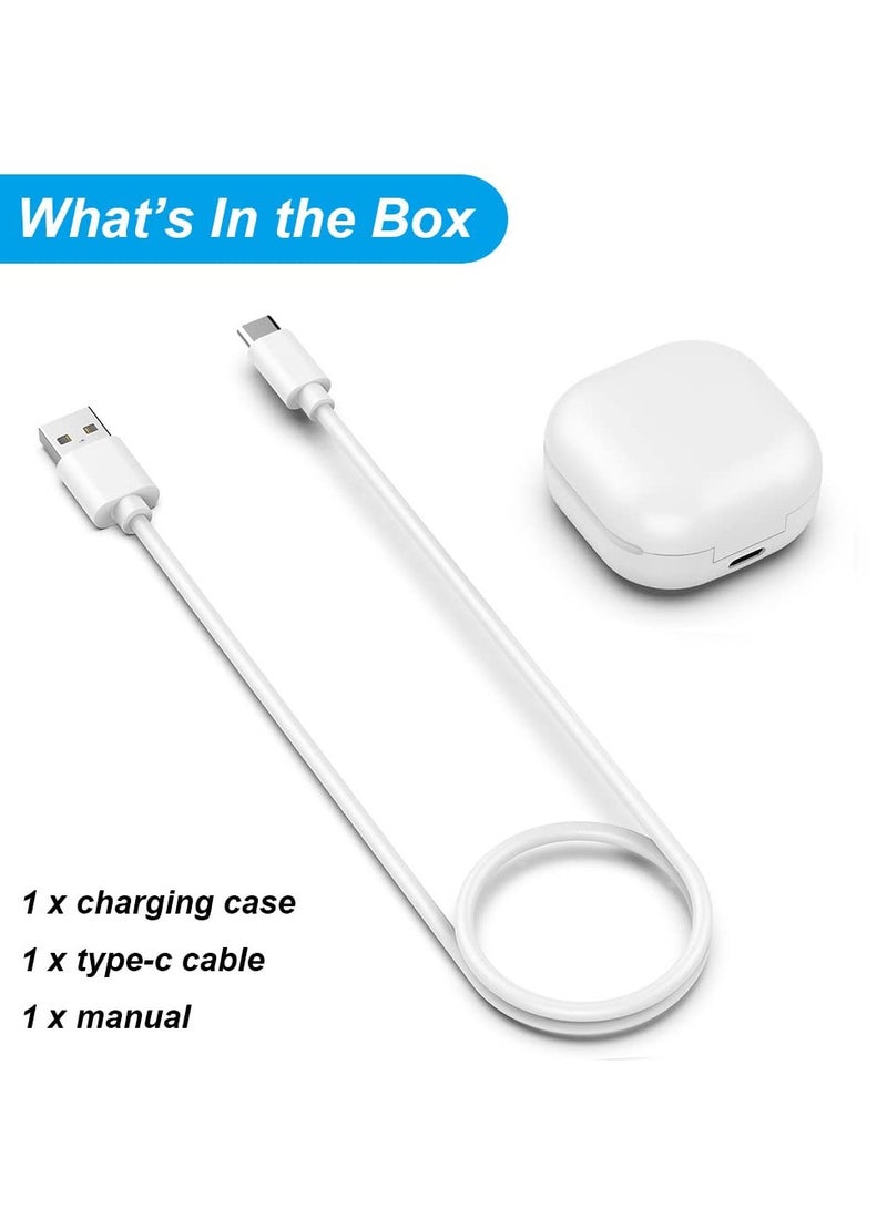 Wired Charging Case for Samsung Galaxy Buds Live (SM-R180), Replacement Charger Case Cover, Charger Dock Station for Galaxy Buds Live Bluetooth Earbuds, White