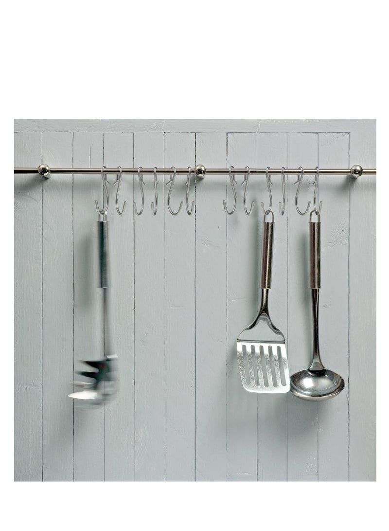 S Shaped Metal Hooks Clip, S Shaped Hooks Stainless Steel Metal Hangers,Not Slip Off, Suitable for Indoor and Outdoor Hanging,  Kitchen Lights, Hanging Hooks for DIY Crafts(100 Pieces) Silver