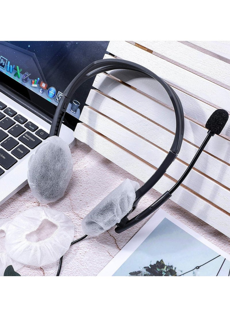 Headphone Ear Covers 100 Pieces Disposable Earphone Overs Sanitary Non Woven Stretch Earpad Covers Earcup Covers Fit for Most on Ear Headphones