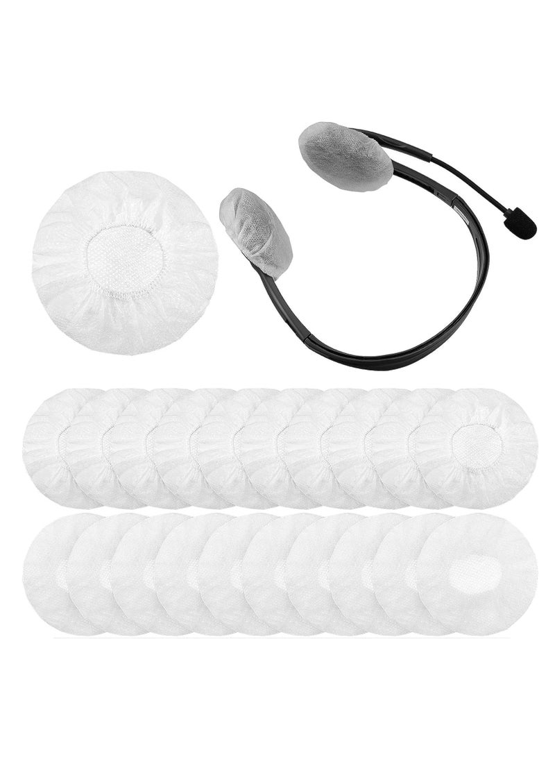 Headphone Ear Covers 100 Pieces Disposable Earphone Overs Sanitary Non Woven Stretch Earpad Covers Earcup Covers Fit for Most on Ear Headphones