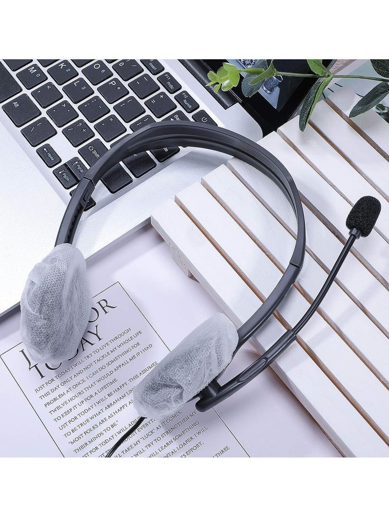Headphone Ear Covers 100 Pieces Disposable Earphone Overs Sanitary Non Woven Stretch Earpad Covers Earcup Covers Fit for Most on Ear Headphones
