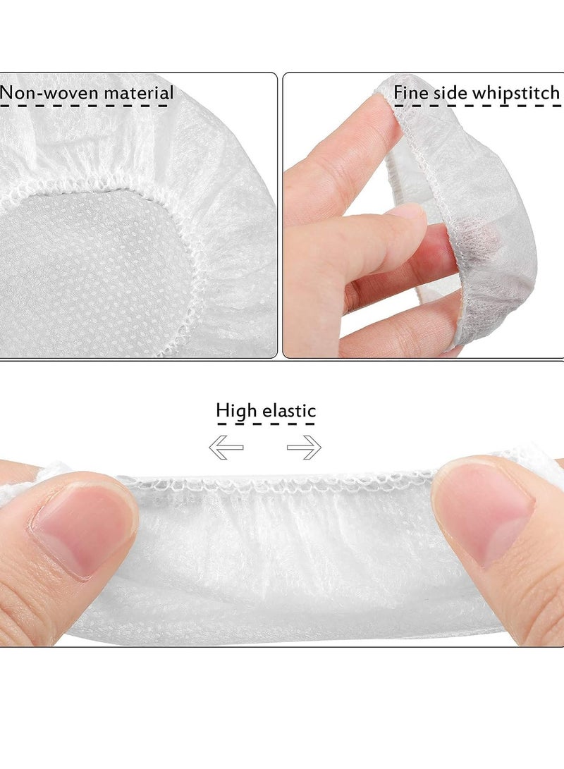 Headphone Ear Covers 100 Pieces Disposable Earphone Overs Sanitary Non Woven Stretch Earpad Covers Earcup Covers Fit for Most on Ear Headphones