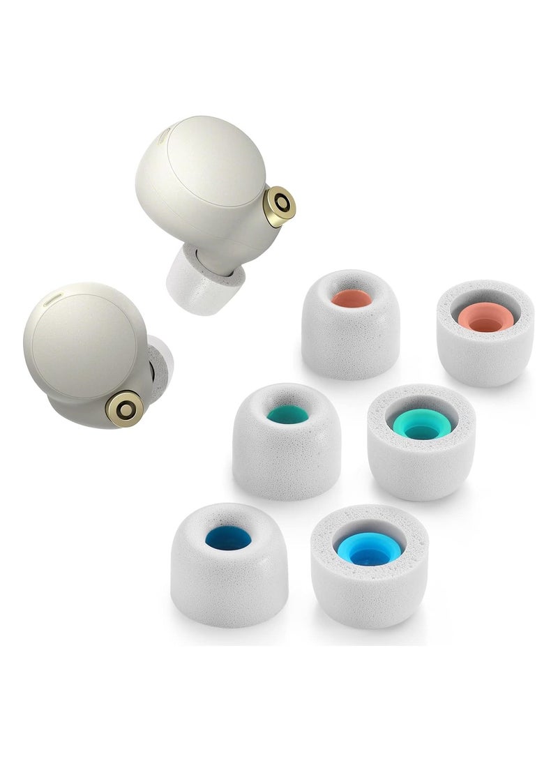 Memory Foam Tips for Sony WF-1000XM4 / WF-1000XM3, Anti-Slip Replacement Ear Tips for Sony True Wireless Earphones, Fit in The Charging Case, Perfect Noise...