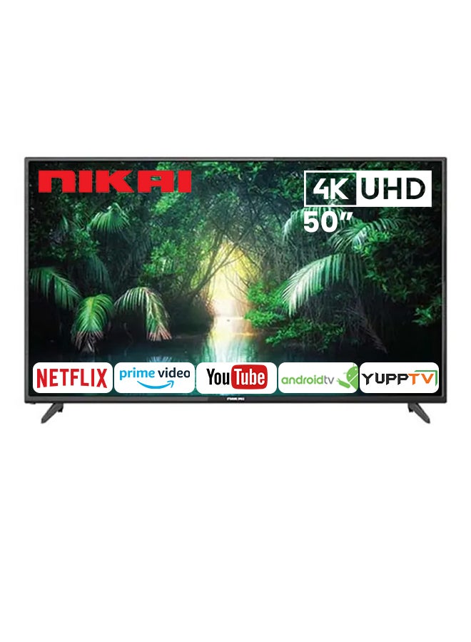 50 Inch 4K UHD Smart LED TV | Android OS | Built-In Wi-Fi & DLNA | Smart Apps including Twitter, Facebook, and Skype | 2 HDMI 3 USB | Quad-Core Processor - UHD5010SLED Black