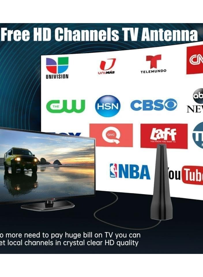 Digital TV Antenna for Smart tv, Outdoor/Indoor HD Antenna Smart TV Antenna  4K 1080p Antenna para TV Digital Antenna Booster 560+ Miles Range TV Antenna with Next-Gen Big Smart New Chip