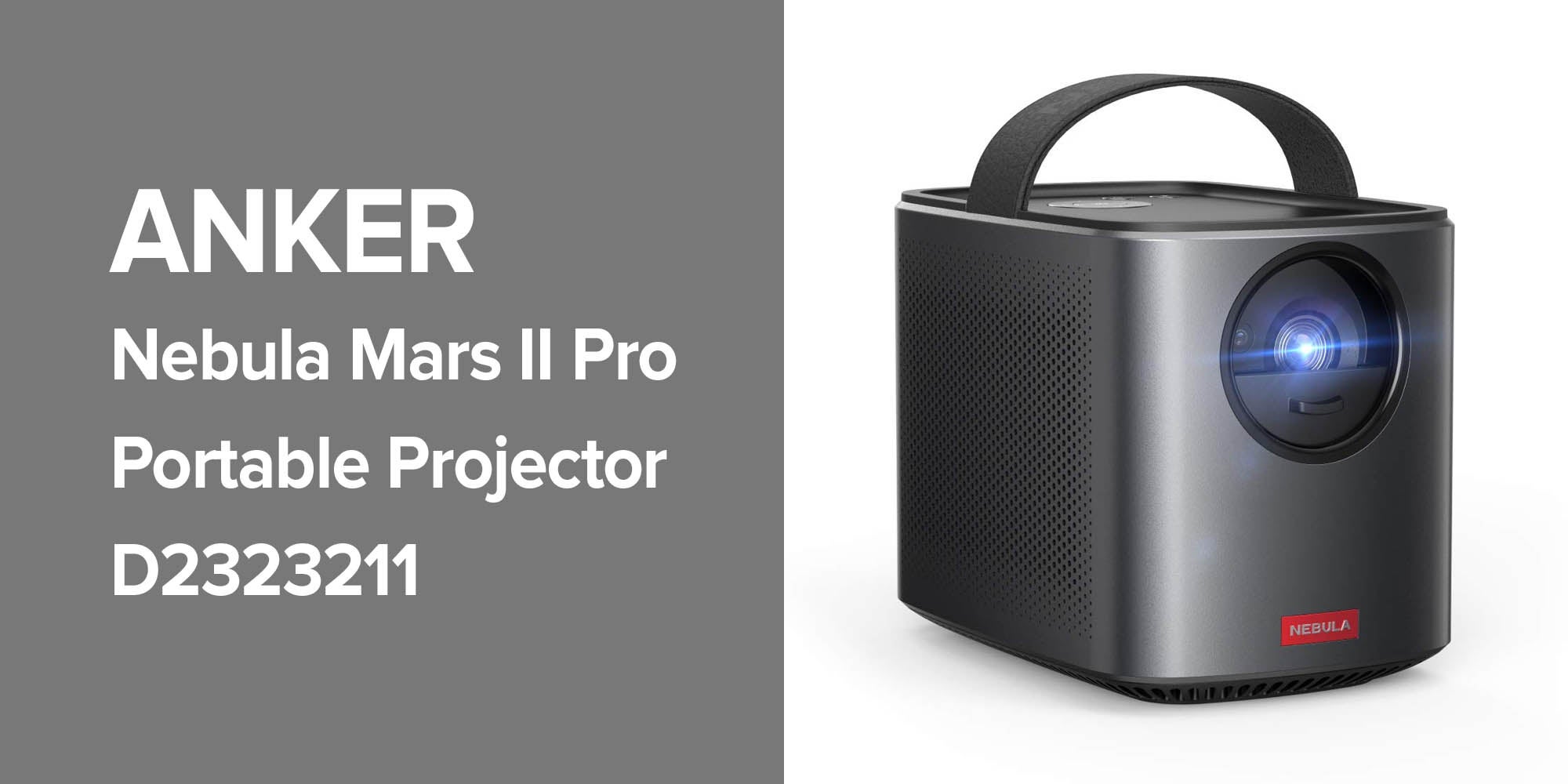 Nebula Mars II Pro Portable Cinema Projector HD Picture, Vivid Image D2323211 Black