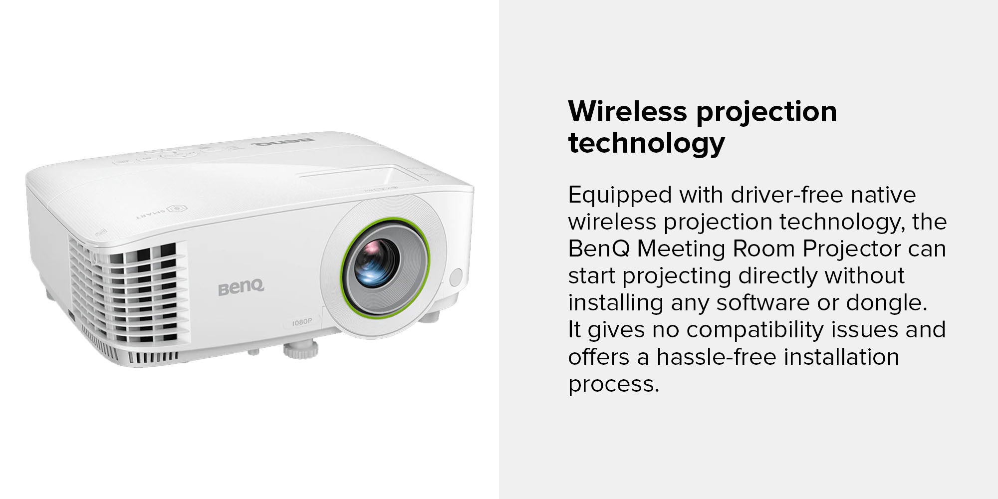 EH600 Wireless Android-based Smart Projector for Business | 3500lm, 1080P EH600 White