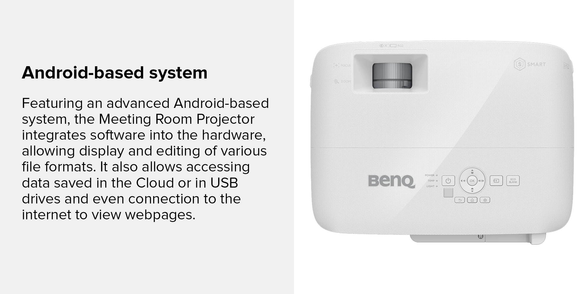 EH600 Wireless Android-based Smart Projector for Business | 3500lm, 1080P EH600 White