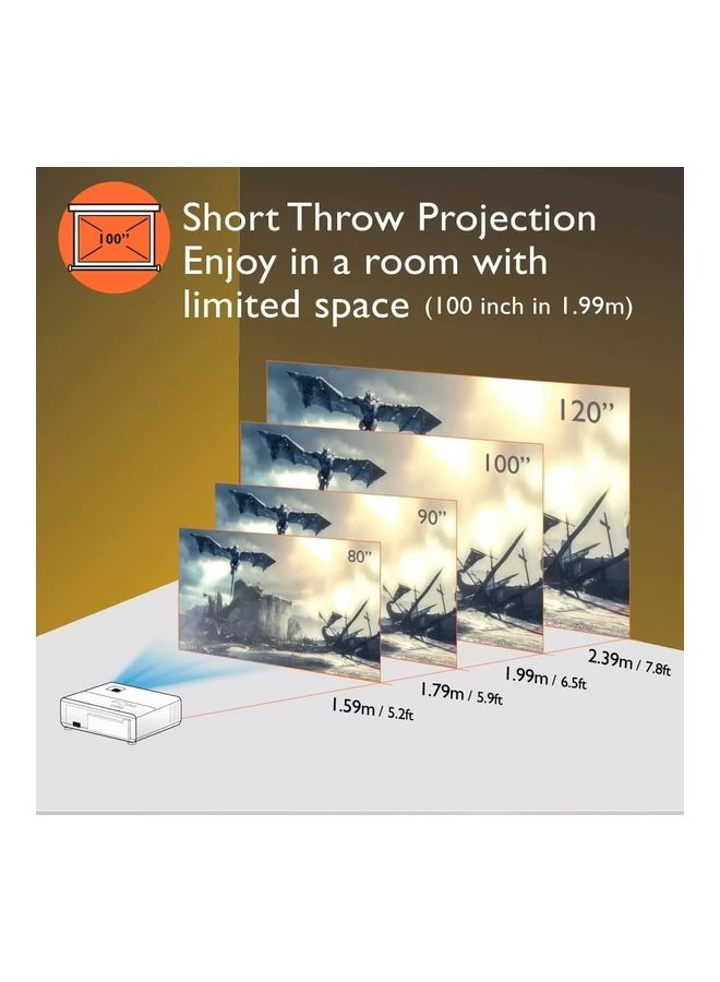 4K HDR Gaming Projector TK700STi White And Brown