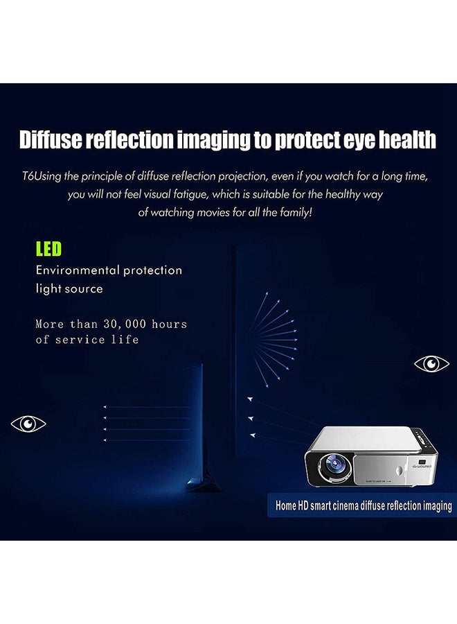 T6 WiFi LED Projector Wireless With 100
