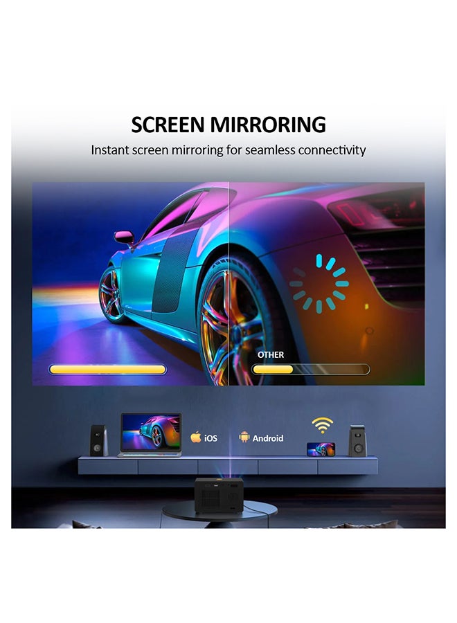 WiFi Portable Projector 150 ANSI Lumens Portable Outdoor Movie Projector with 200