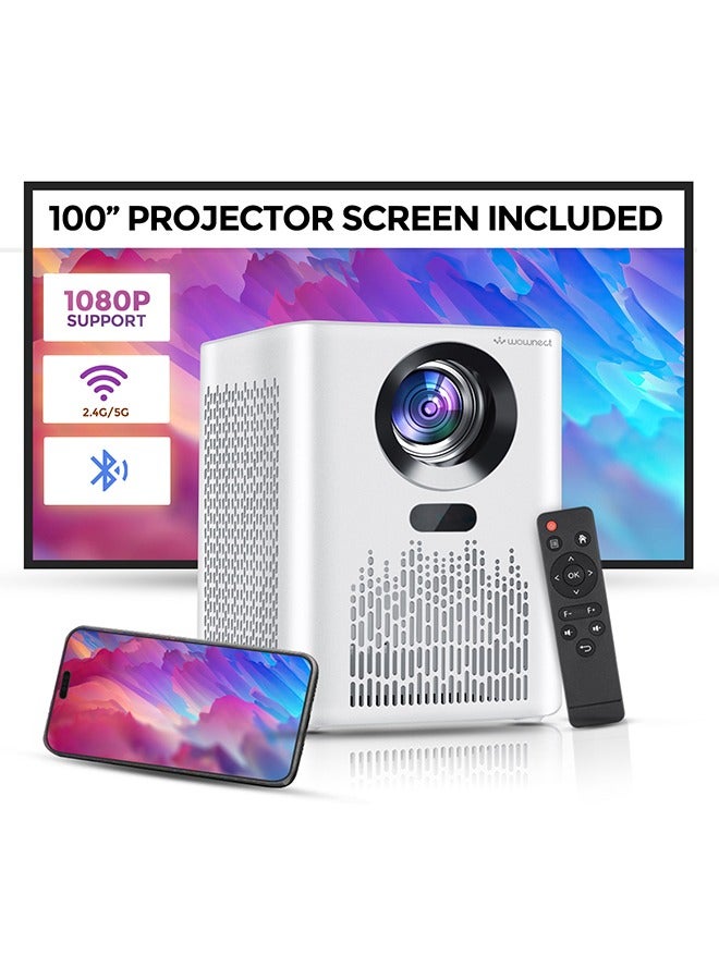 S8 Mini WiFi Projector 5000 Lumens Portable Outdoor Movie Projector With 100