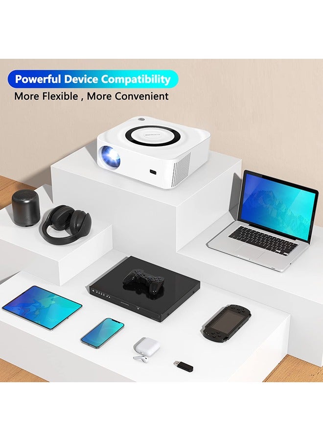 S8 Mini WiFi Projector 5000 Lumens Portable Outdoor Movie Projector With 100
