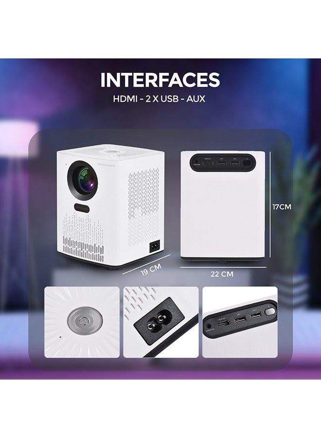 S8 Mini WiFi Projector 5000 Lumens Portable Outdoor Movie Projector With 100
