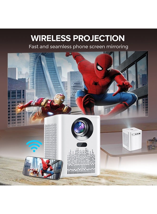 S8 Mini WiFi Projector 5000 Lumens Portable Outdoor Movie Projector With 100
