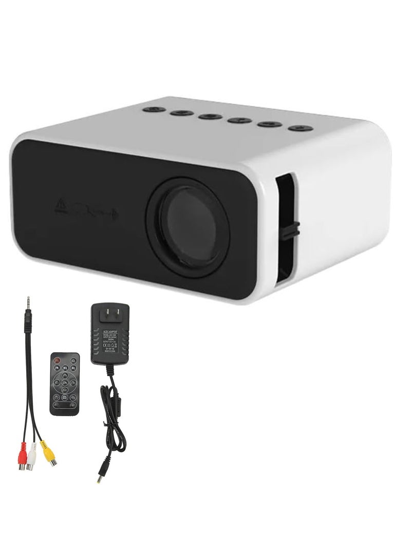 Mini Projector YT500 Smart Projector Full HD 1920X1080P Video Projector Portable Projector Compatible With Android/iOS/Windows/TV/HDMI/USB Mobile Projector Remote Control Built-In Speaker White