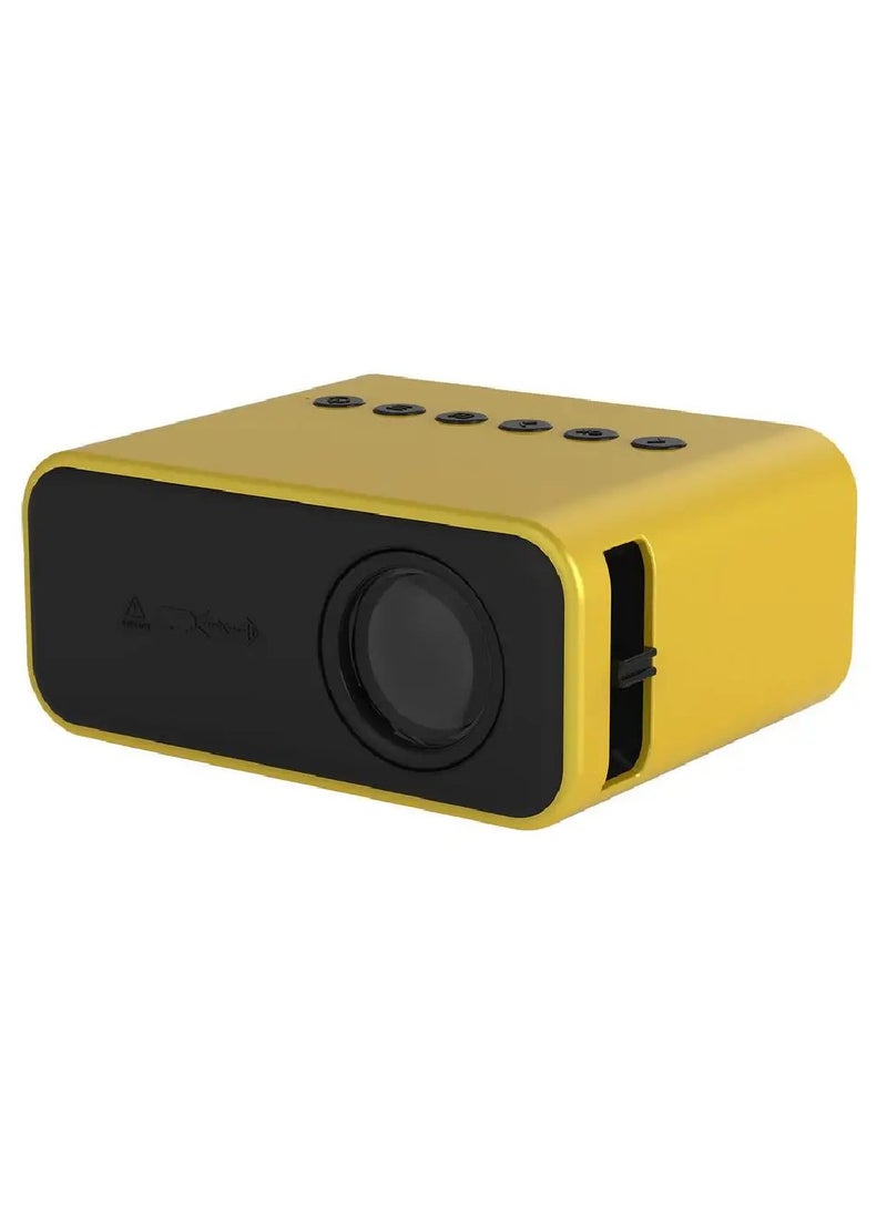 Mini Projector YT500 Smart Projector Full HD 1920X1080P Video Projector Portable Projector Compatible With Android/iOS/Windows/TV/HDMI/USB Mobile Projector Remote Control Built-In Speaker Yellow