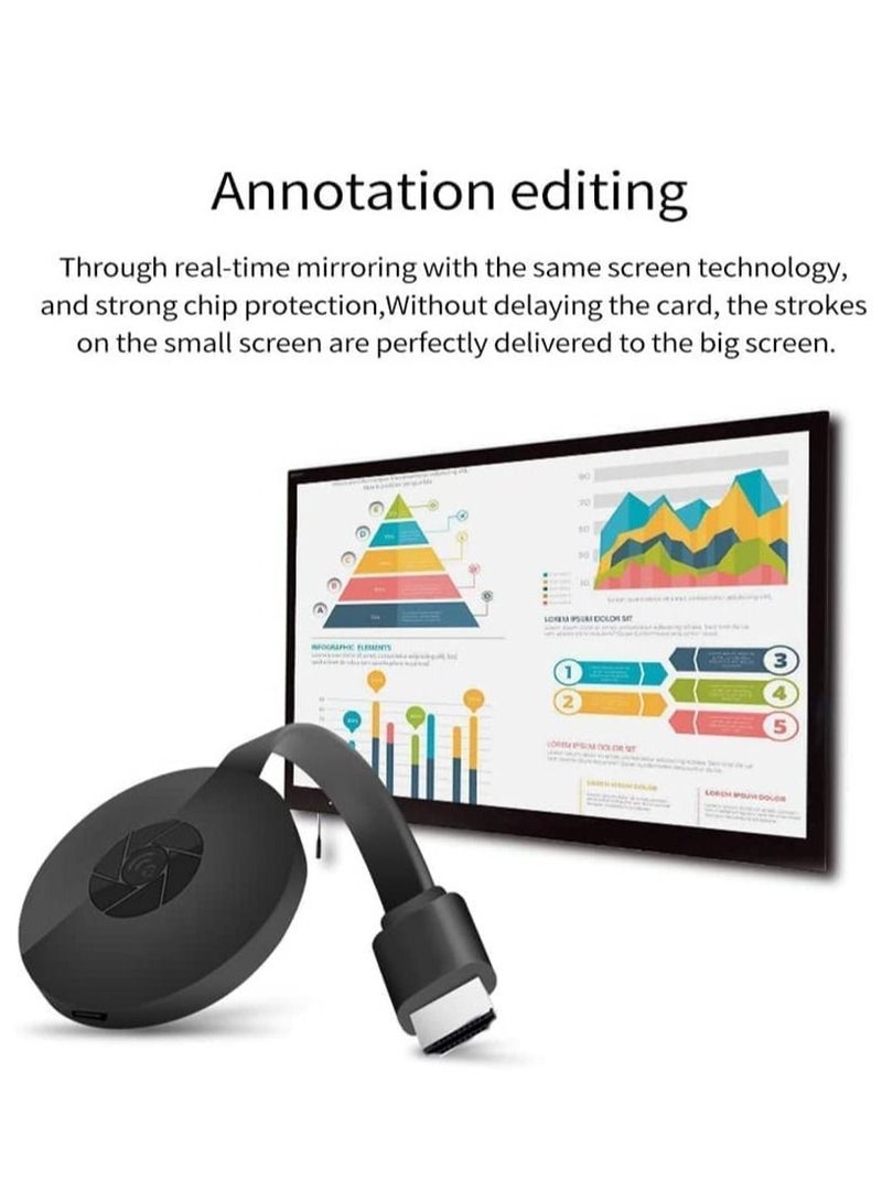 Wireless HDMI WiFi Display Dongle Adapter HDMI Wireless Video 4K Screen Sharing Adapter Full HD 1080P WiFi Screen Mirroring Adapter Casting Screen to HDTV/Projector/Monitor Low Latency