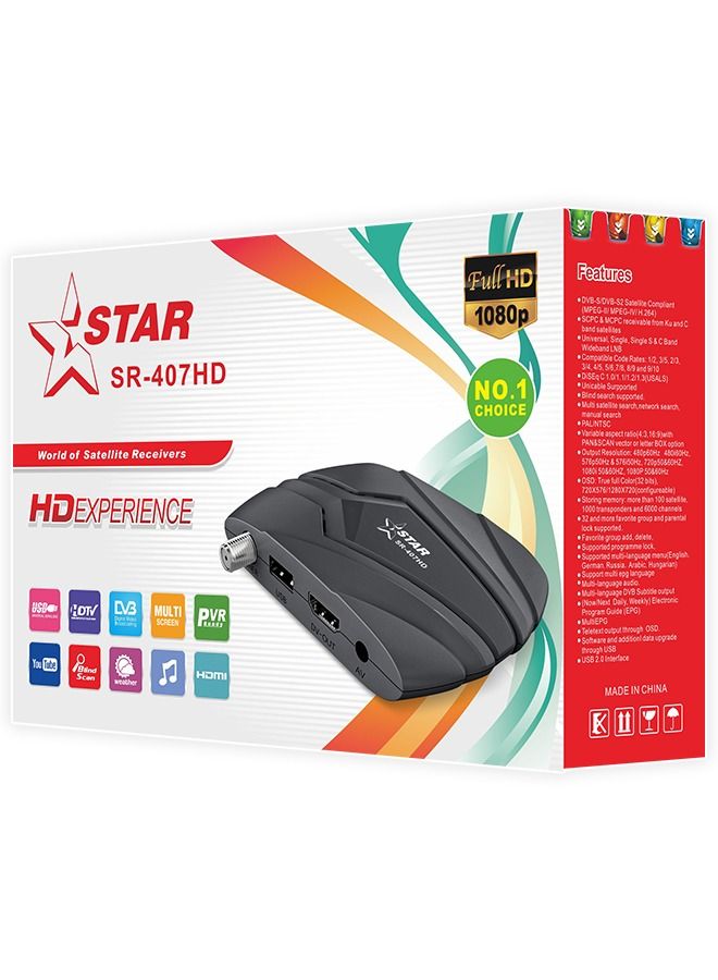 StarSat SR-407HD Extreme Full HD 2xUSB HDMI 5000 Channels Black