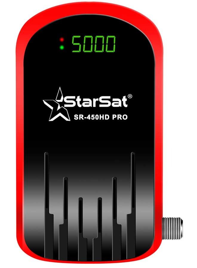 StarSat SR-450HD Full HD DVBS2 Satellite Receiver 5000 Channels PVR WiFi Supported Black Red