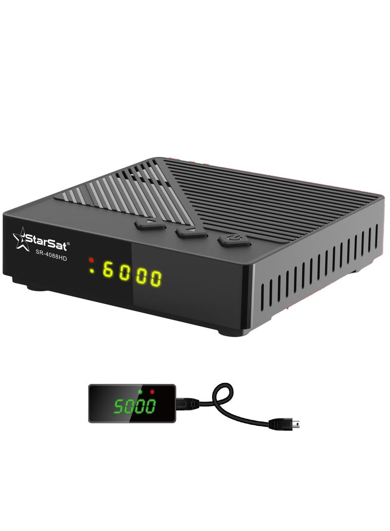 SR-4088HD Full HD Advanced DVB-S/DVB-S2 Satellite Receiver With Wideband LNB And Multi-Language Support WiFi Not Included