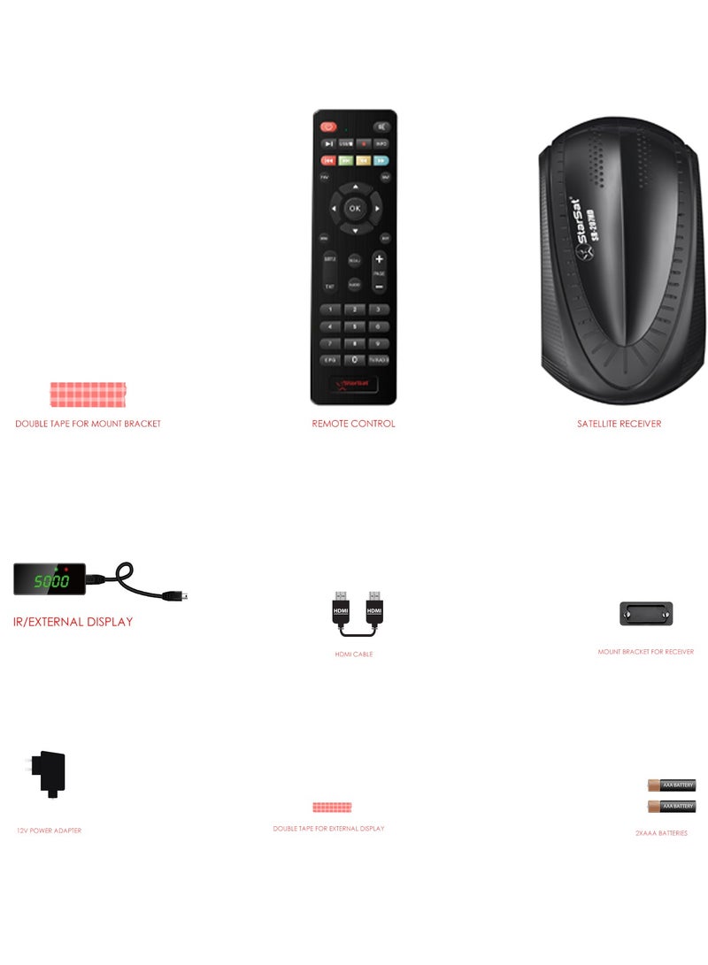 SR-207HD DVB-S/DVB-S2 Satellite Receiver Black