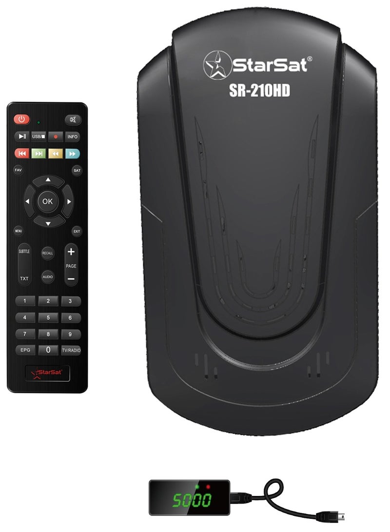 SR-210HD DVB-S/DVB-S2 Satellite Receiver Black