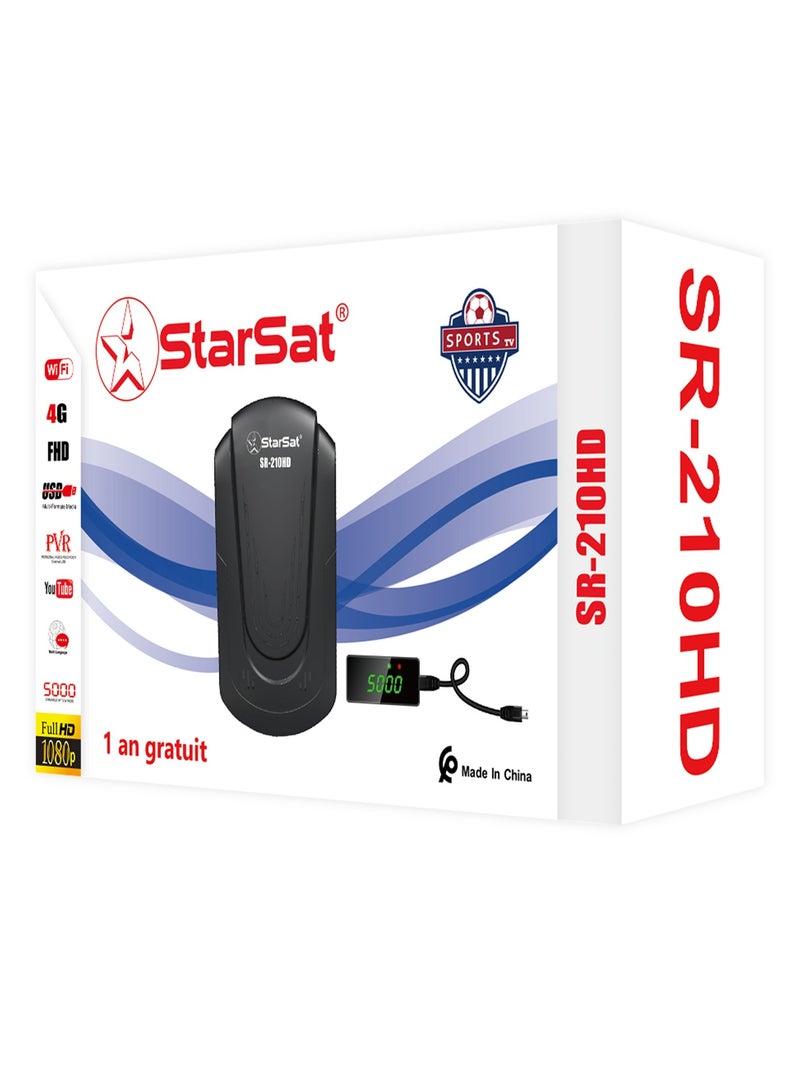 SR-210HD DVB-S/DVB-S2 Satellite Receiver Black