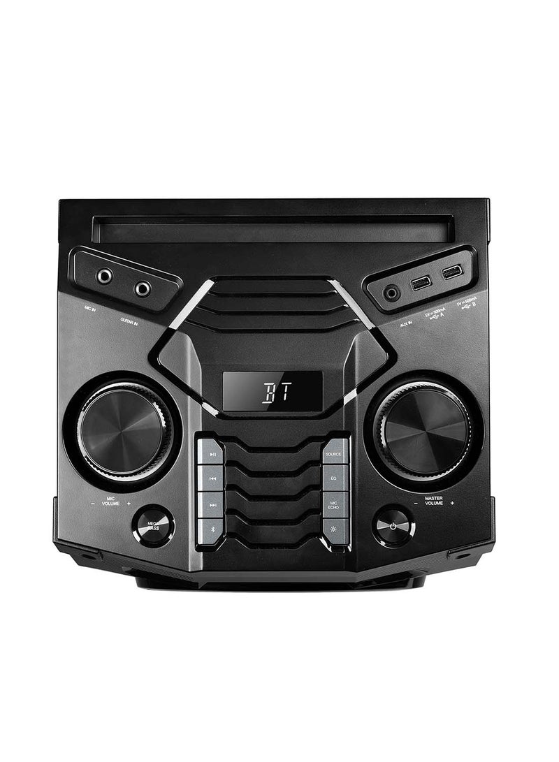 Party Speaker With 400 Watts Output Power & 200 Watts Built-In Woofer HP130 Black