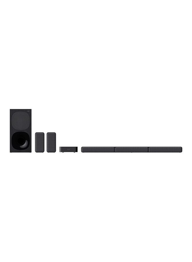 5.1 Channel Real Surround 600 Watt Soundbar With Wireless Rear Speakers HTS40R Black