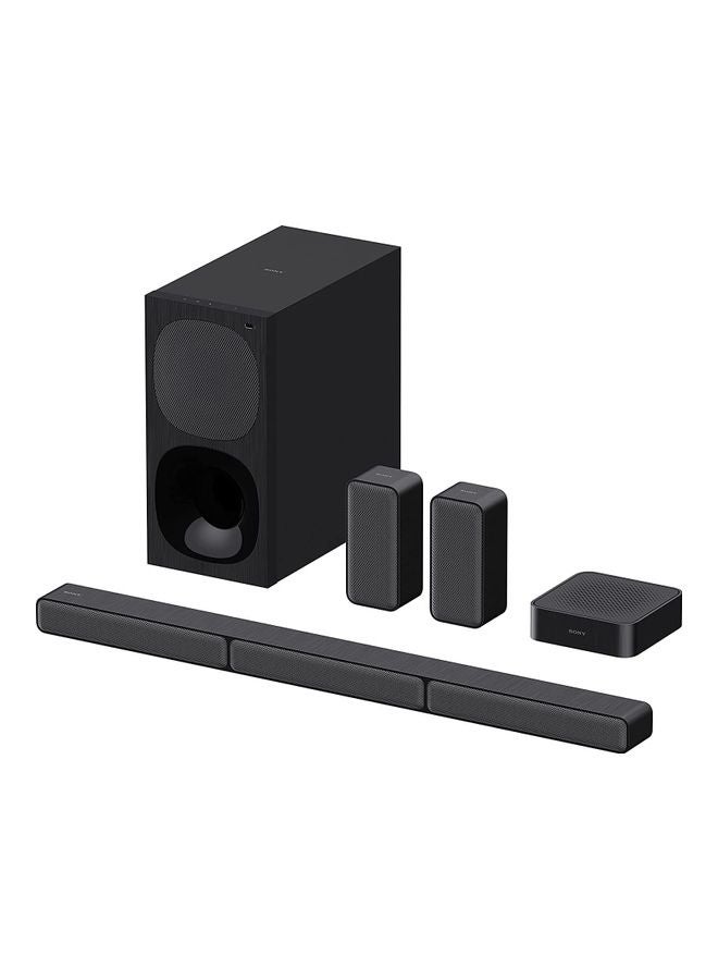 5.1 Channel Real Surround 600 Watt Soundbar With Wireless Rear Speakers HTS40R Black