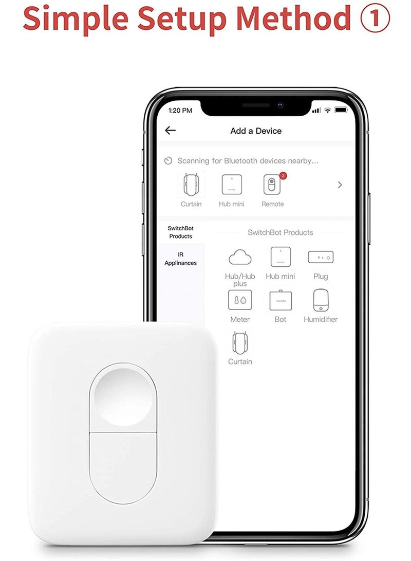Remote One Touch Button Compatible with Multiple SwitchBot Devices
