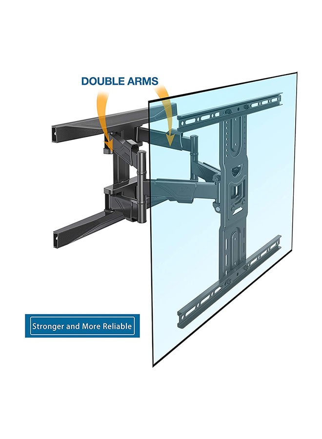 Full Motion TV Wall Mount For 45-75 Inch Screens Black