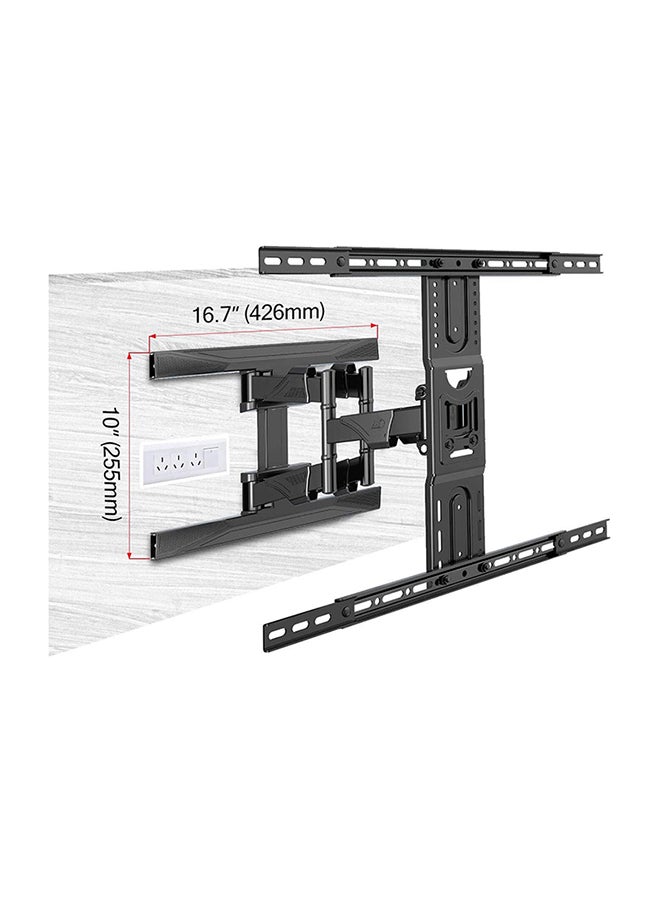 Full Motion TV Wall Mount For 45-75 Inch Screens Black